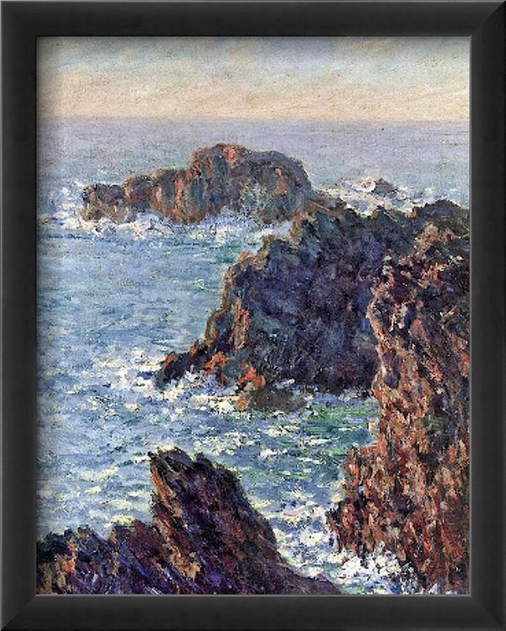 Rock Points At Belle Ile, C.1886-Claude Monet Painting